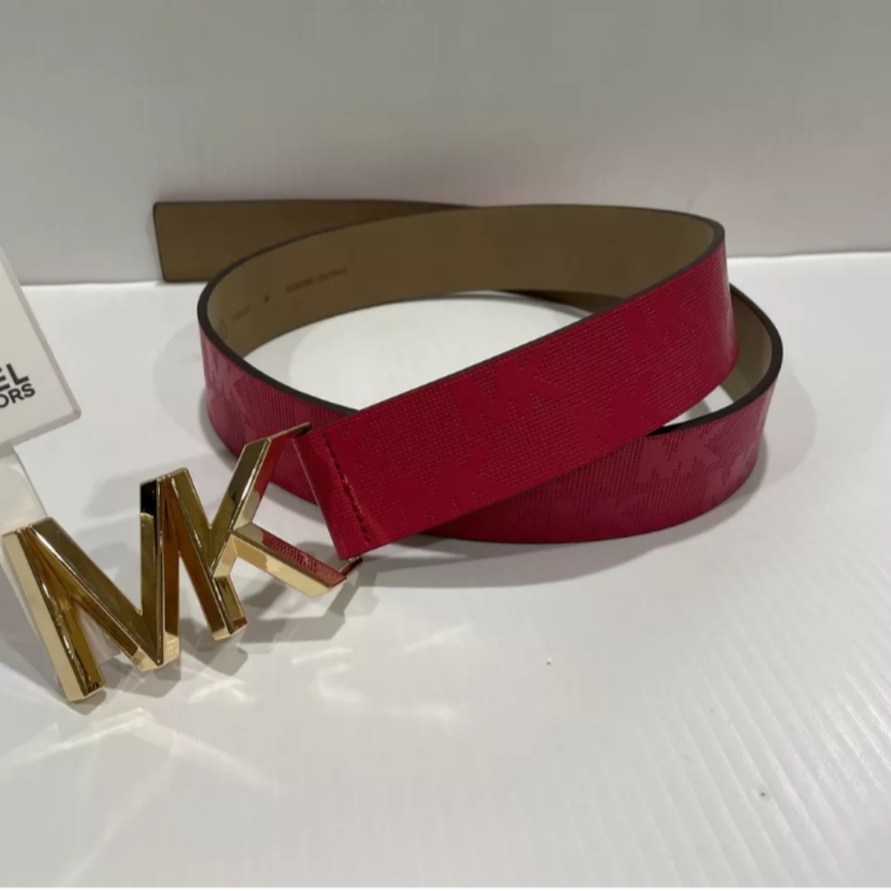 Michael kors ladies golden hardware logo belt - Picture 2 of 7